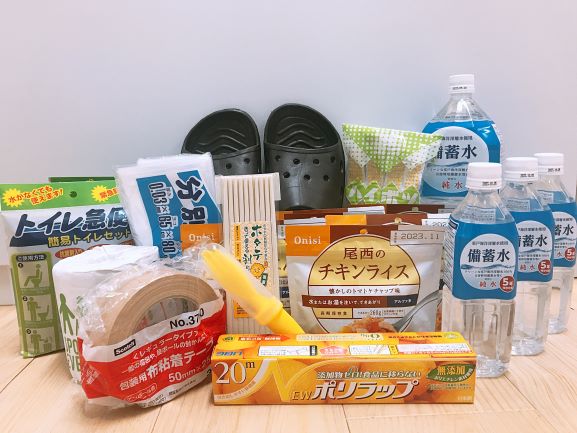 個人様向け防災グッズのラインナップ例